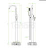 LAVEO Pola - bateria wannowa wolnostojąca chrom BAP_011S